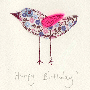 tall floral bird handmade card