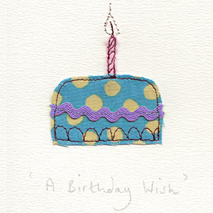blue birthday cake handmade card