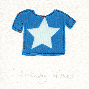 blue star t shirt handmade card