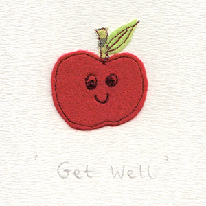 little red apple get well handmade card