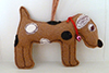 handmade felt dog decoration